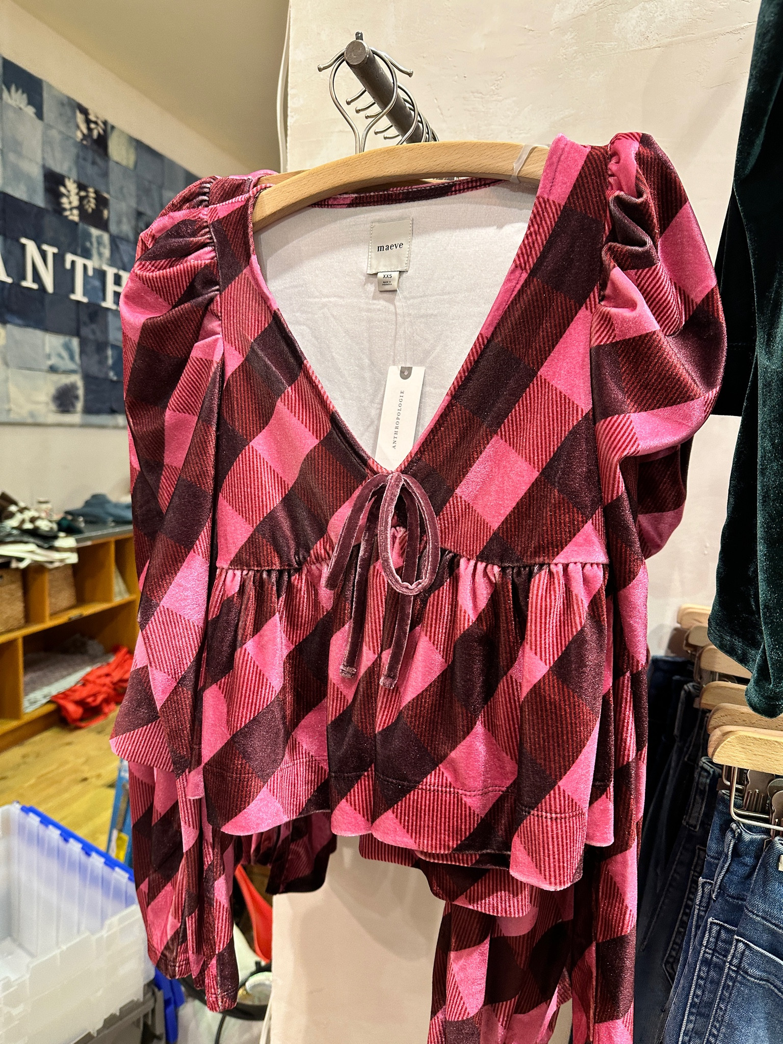 This velvet babydoll blouse is so cute IRL. The V neck is nice and deep and the sleeves have a beautiful shoulder detail. Flattering cut for those of us with a large chest and a bit of a tummy. 

#LTKHoliday #LTKSeasonal