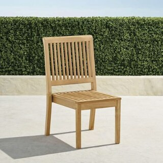 Cassara Stacking Side Chairs in Natural Teak, Set of Two with Estate-Size Seating & Smooth Finish | Frontgate