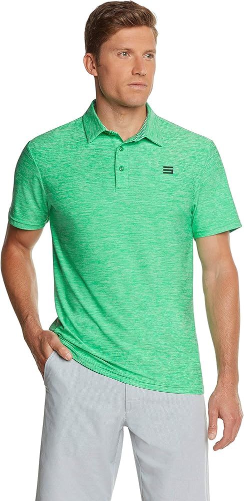 Three Sixty Six Golf Shirts for Men - Dry Fit Short-Sleeve Polo, Athletic Casual Collared T-Shirt | Amazon (US)