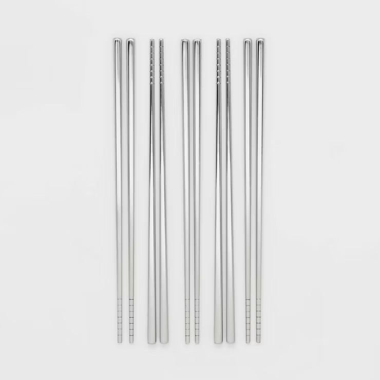 5pk Stainless Steel Chopsticks Set - Threshold™ | Target