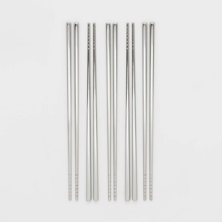 5pk Stainless Steel Chopsticks Set - Threshold™ | Target