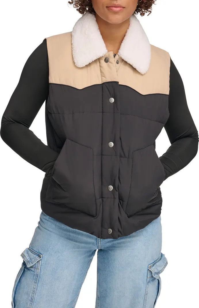 Levi's® Water Resistant Western Puffer Vest | Nordstromrack | Nordstrom Rack