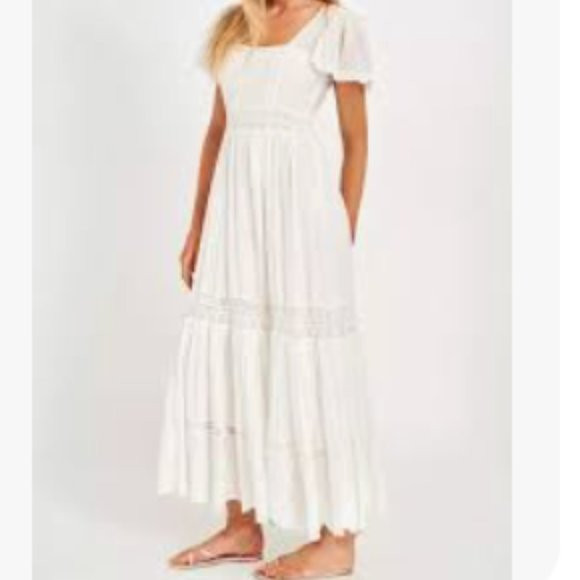 Love Shack Fancy White Norma Midi Dress | Poshmark