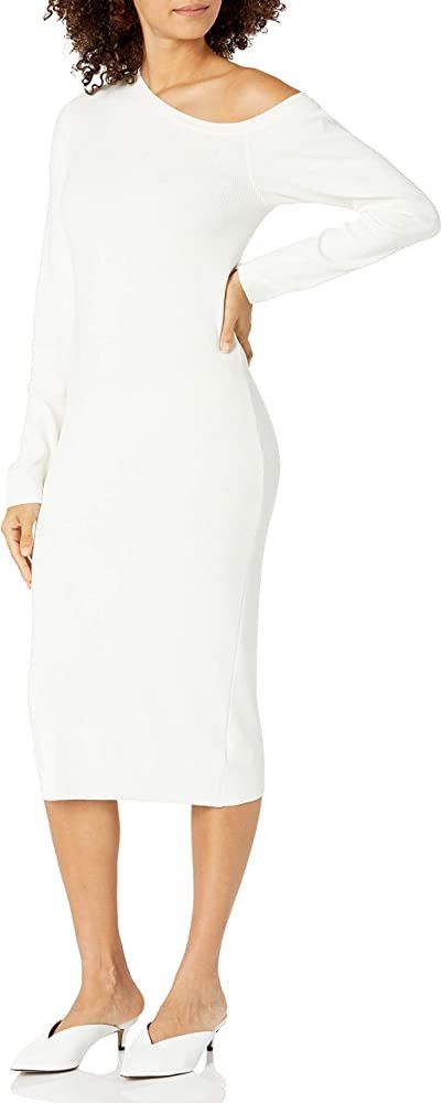 The Drop Women's Giselle Asymmetric Neckline Midi Sweater Dress | Amazon (US)