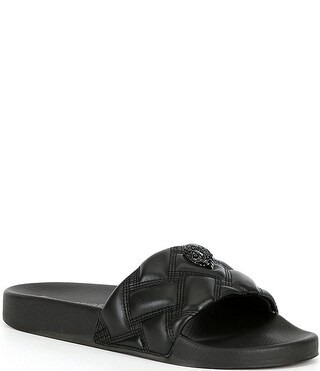 Kurt Geiger London Women's Meena Quilted Drenched Logo Ornament Pool Slide Sandals | Dillard's | Dillard's