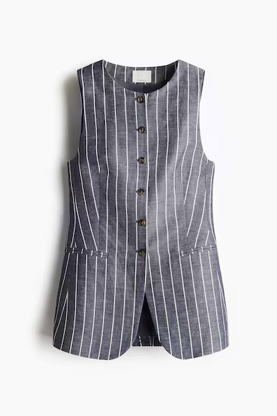 H & M - Long Suit Vest - Blue | H&M (US + CA)