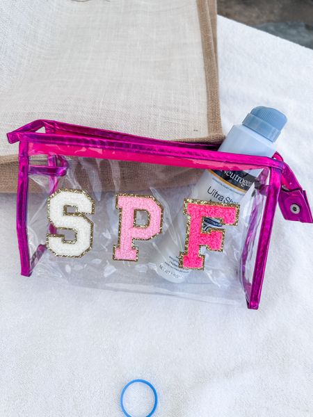 Amazon bag for sunscreen. So cute with the fuzzy letters! 

#LTKtravel #LTKitbag #LTKfindsunder50