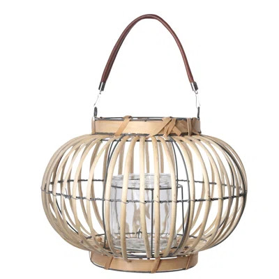 Belly Shaped Rattan Lantern Bayou Breeze Size: 7.75" H x 10.5" W x 10.5" D | Wayfair North America