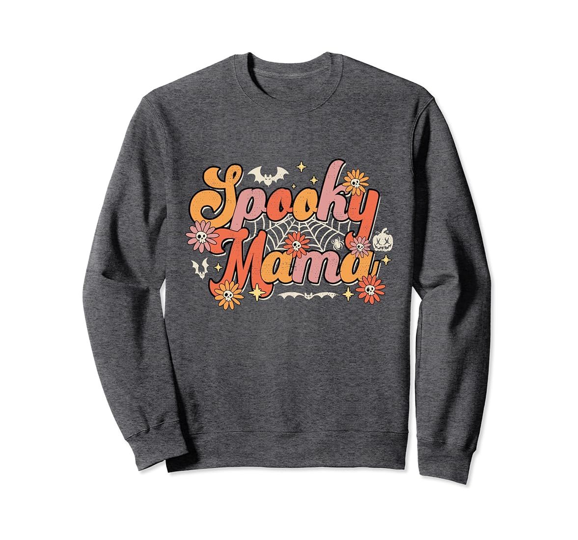 Groovy Spooky Mama Retro Halloween Ghost Witchy Spooky Mom Sweatshirt | Amazon (US)