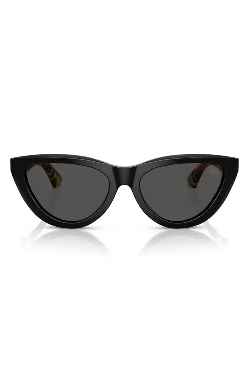 burberry 55mm Cat Eye Sunglasses in Black /Dark Grey at Nordstrom | Nordstrom