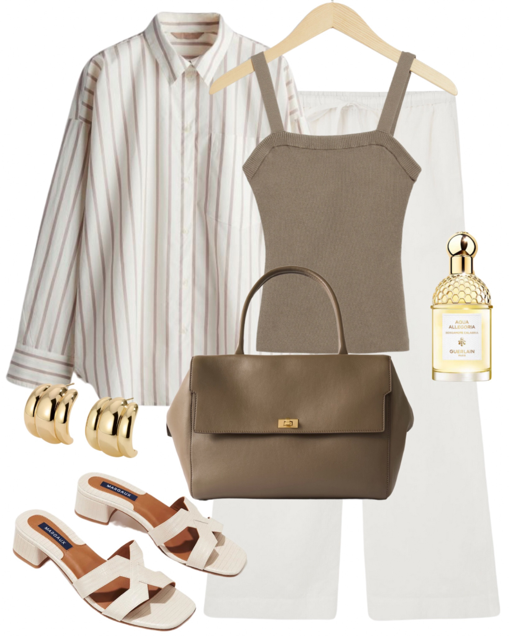 Striped shirt styling, neutral look

#LTKshoes #LTKsummer #LTKstyletip