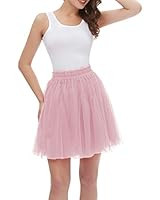 FEOYA Women Tutu Skirts 5 Layered Knee Length Tulle Skirt A-line Pleated Princess Skirts Evening ... | Amazon (US)