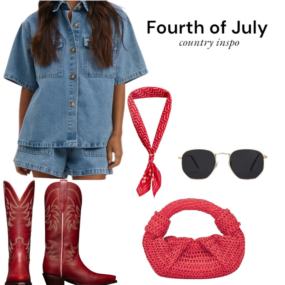 Country inspo/concert vibes for 4th of July!!!❤️👖🇺🇸
Neck scarf is Zara!

#LTKStyleTip #LTKBeauty #LTKSummerEdit