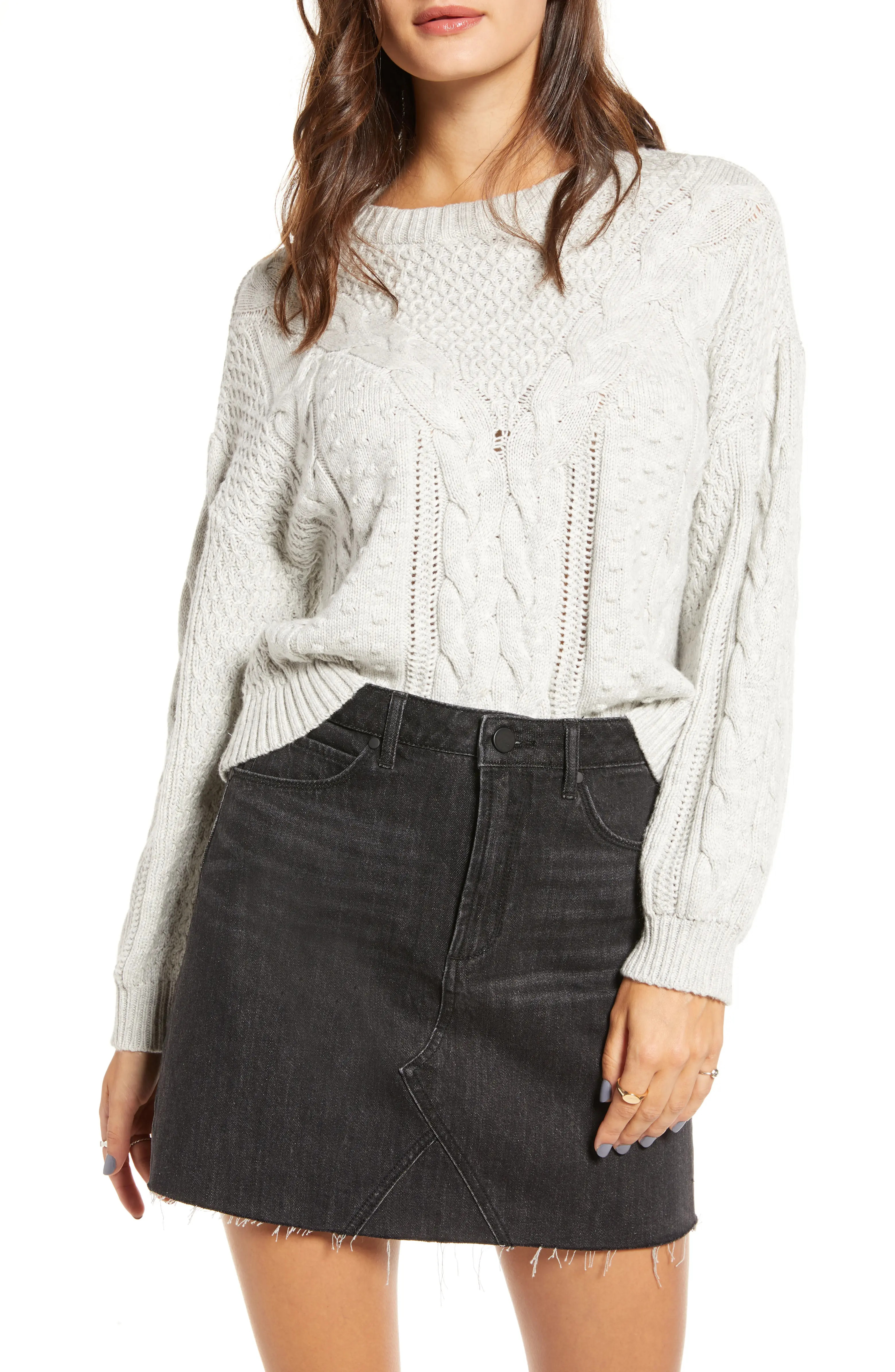 x Claudia Sulewski Cable Sweater | Nordstrom