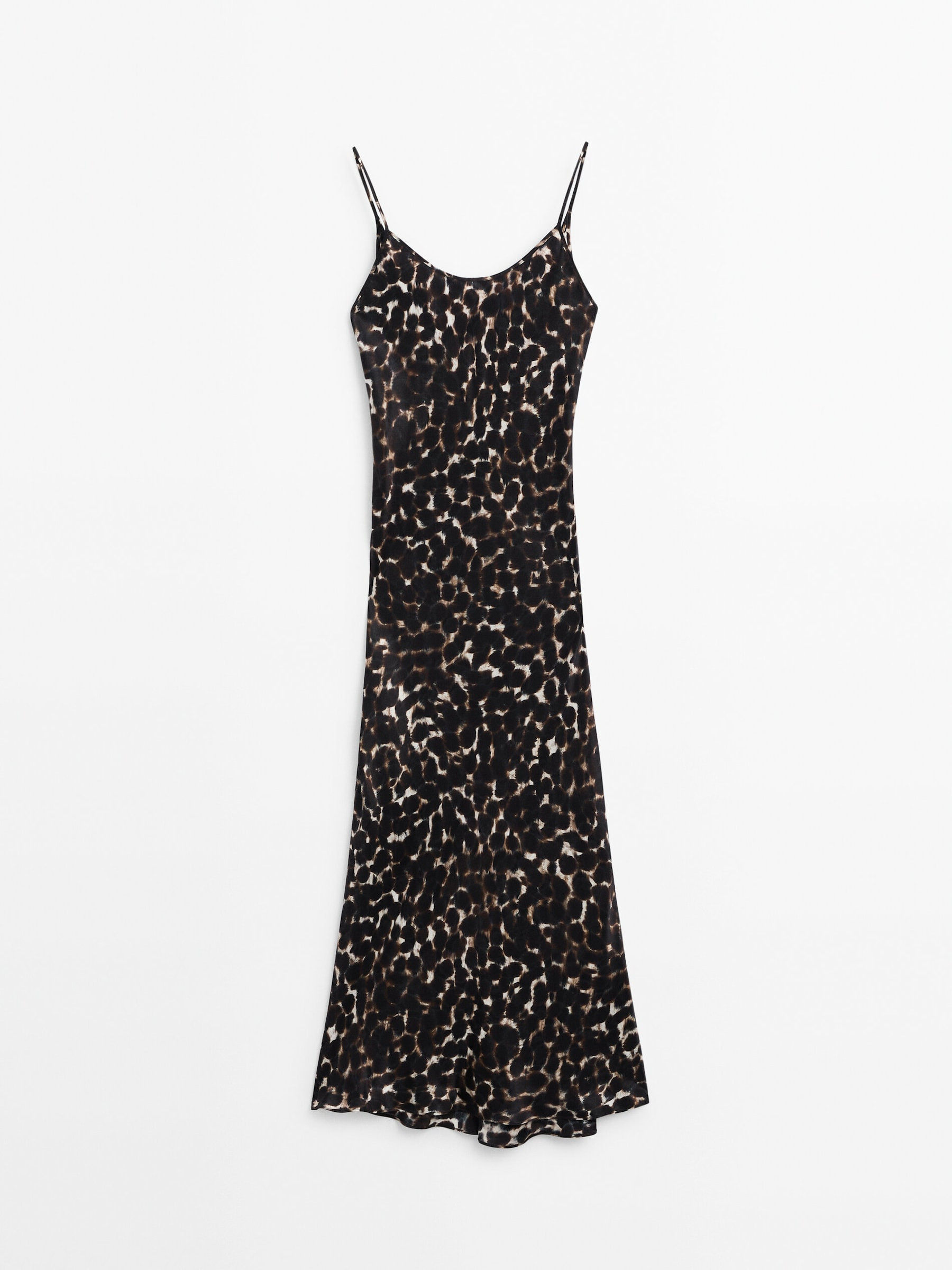 Strappy animal print midi dress | Massimo Dutti UK