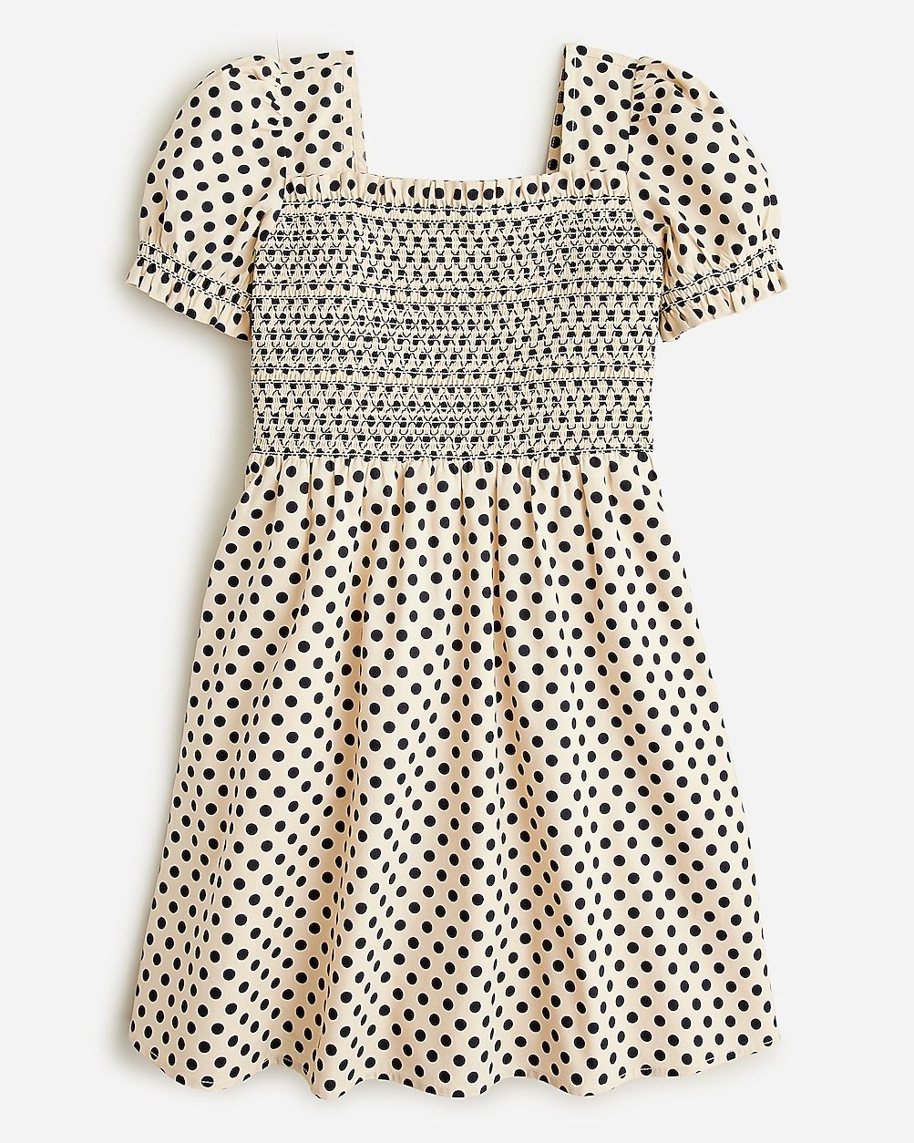 How to wear itGirls' smocked dress in cotton poplin dot$59.50$98.00 (39% Off)Limited time. Price ... | J.Crew US