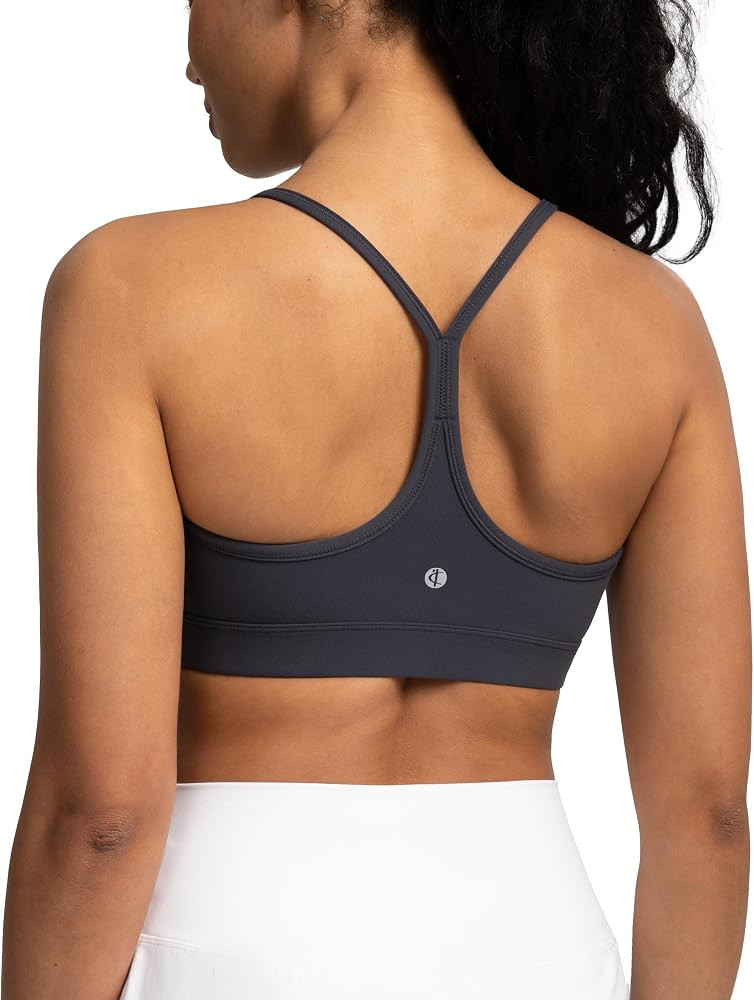 Colorfulkoala Women's Dreamlux Y Back Sports Bra Low Impact Padded Workout Top with Built in Bra ... | Amazon (US)