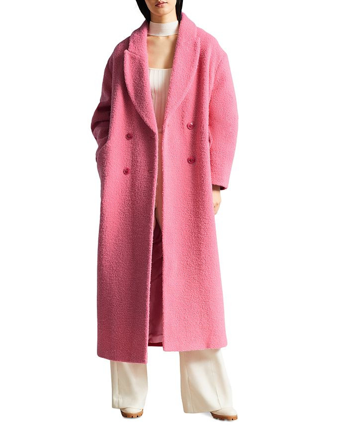 Joelle Fabric Blocked Oversized Crombie Coat | Bloomingdale's (US)