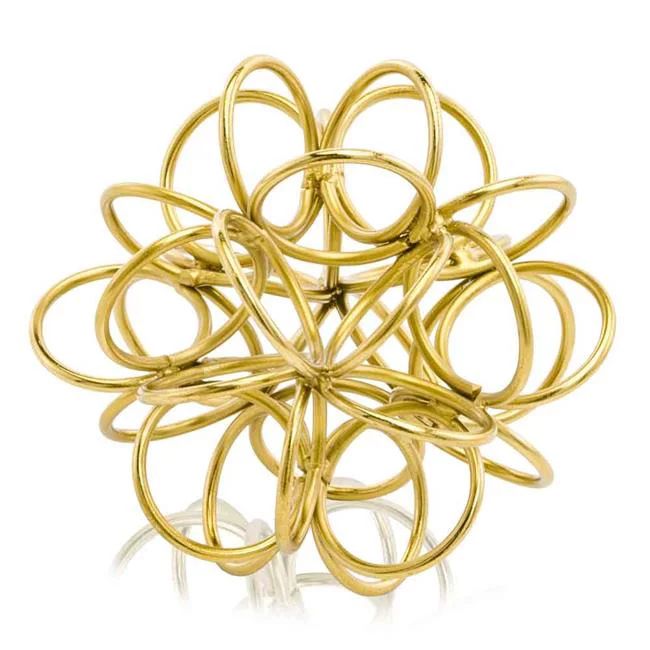 HomeRoots 354804 3.5 x 4 x 4 in. Gold Anillos Rings Object Accent | Walmart (US)