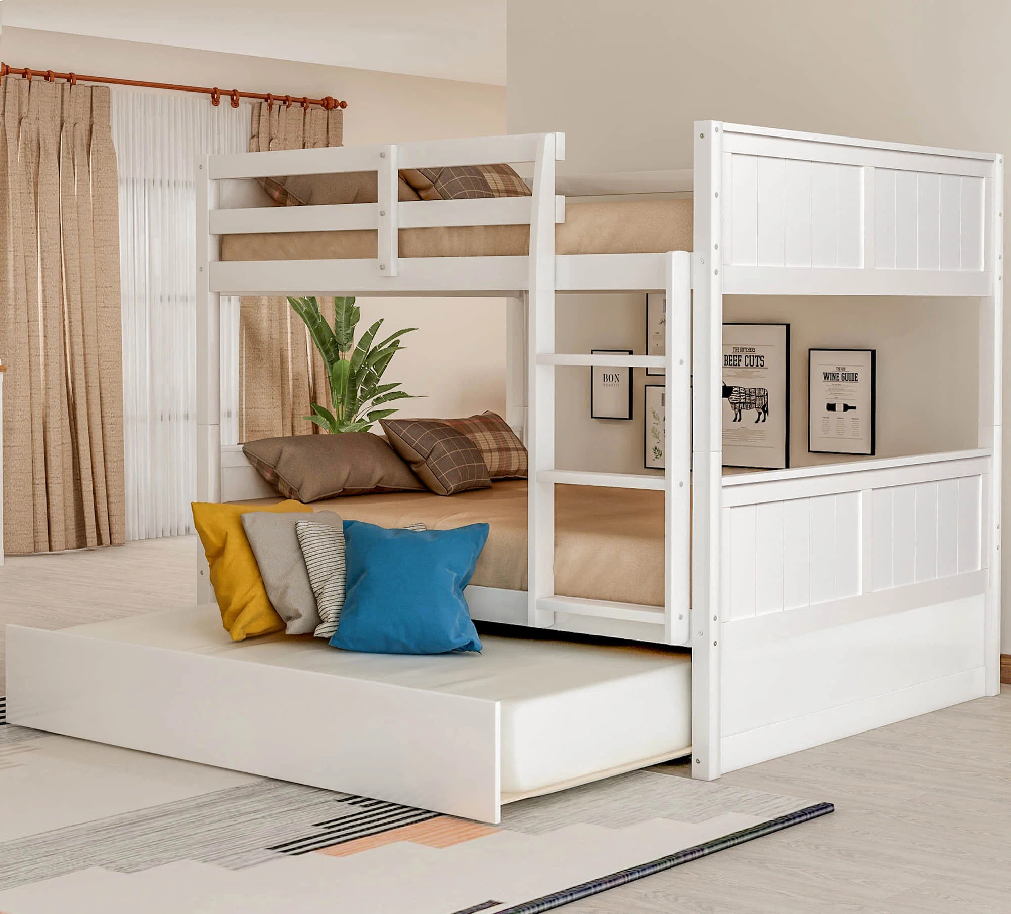 Devante Full Over Full Standard Bunk Bed with Trundle | Wayfair North America