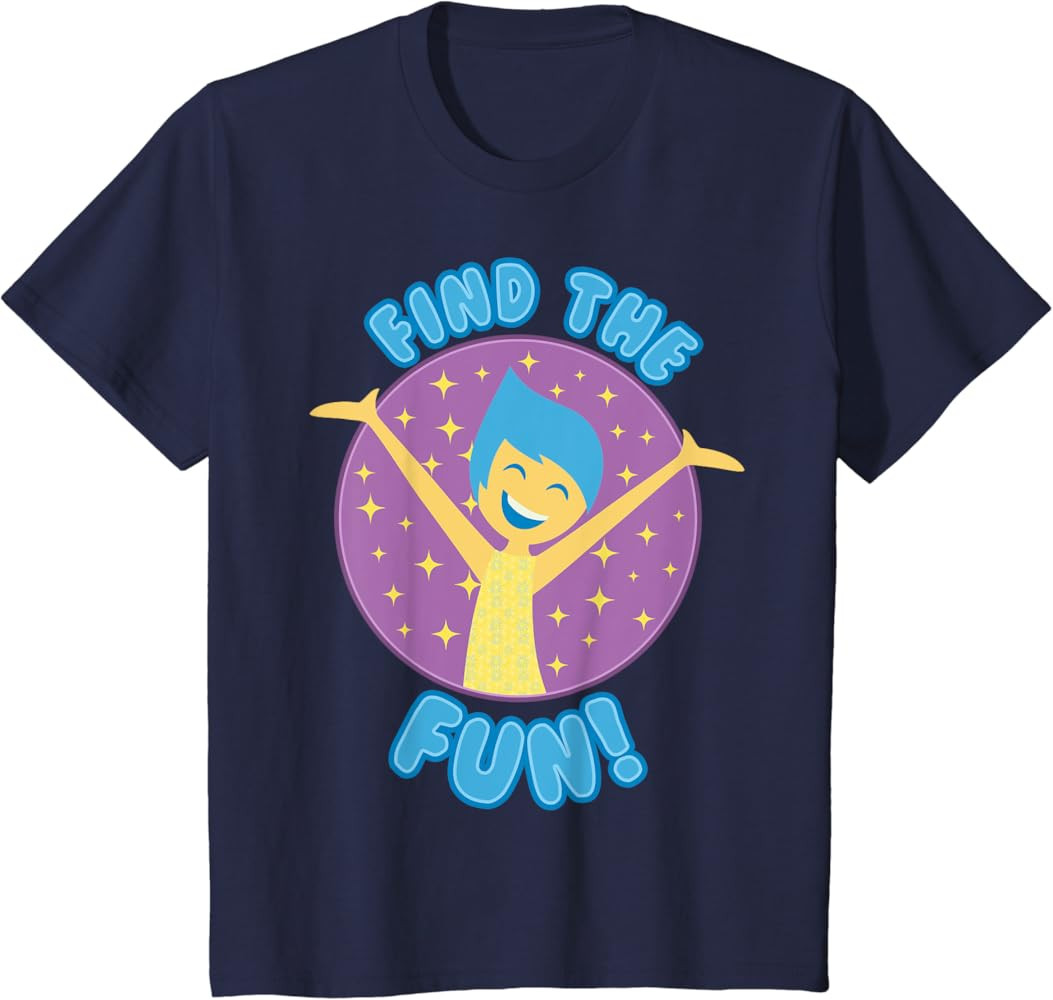 Disney Pixar Inside Out Find The Fun Vintage Joy Star Circle T-Shirt | Amazon (US)
