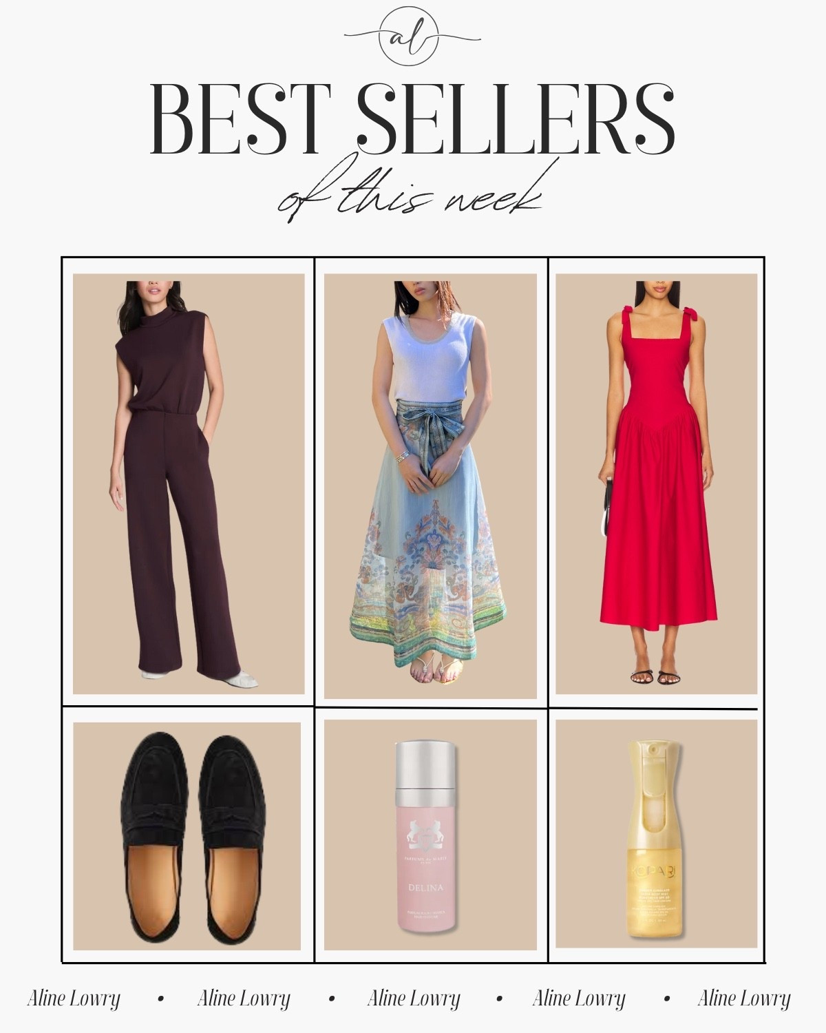 Best sellers of this week - mockneck jumpsuit, maxi skirt, red dress, suede loafers, Delina hair mist, body sheer mist sunscreen 

#LTKSeasonal #LTKootd #LTKU