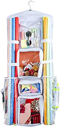 Joiedomi Double Sided Hanging Wrapping Paper Storage, Wrapping Paper Organizer (18”W x 40” L) | Amazon (US)