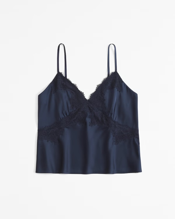 Lace and Satin Cami | Abercrombie & Fitch (US)