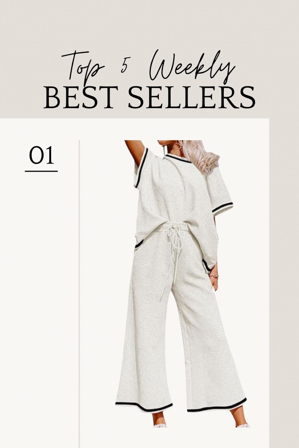 ✨ Top 5 weekly best sellers! ✨ 

Casual outfit, outfit ideas, elegant style, minimal style, fashion inspo, neutral style, Amazon fashion, Amazon finds, ootd, basics, street style, neutral outfits, summer outfit, summer style, summer fashion, summer outfits, styling ideas, what to wear, chic style, outfit inspo, simple outfits, travel outfit, matching set, two piece outfit 

#LTKStyleTip #LTKFindsUnder50 #LTKSeasonal