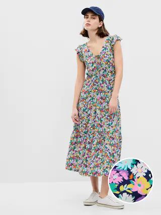 Flutter Sleeve Maxi Dress | Gap (US)