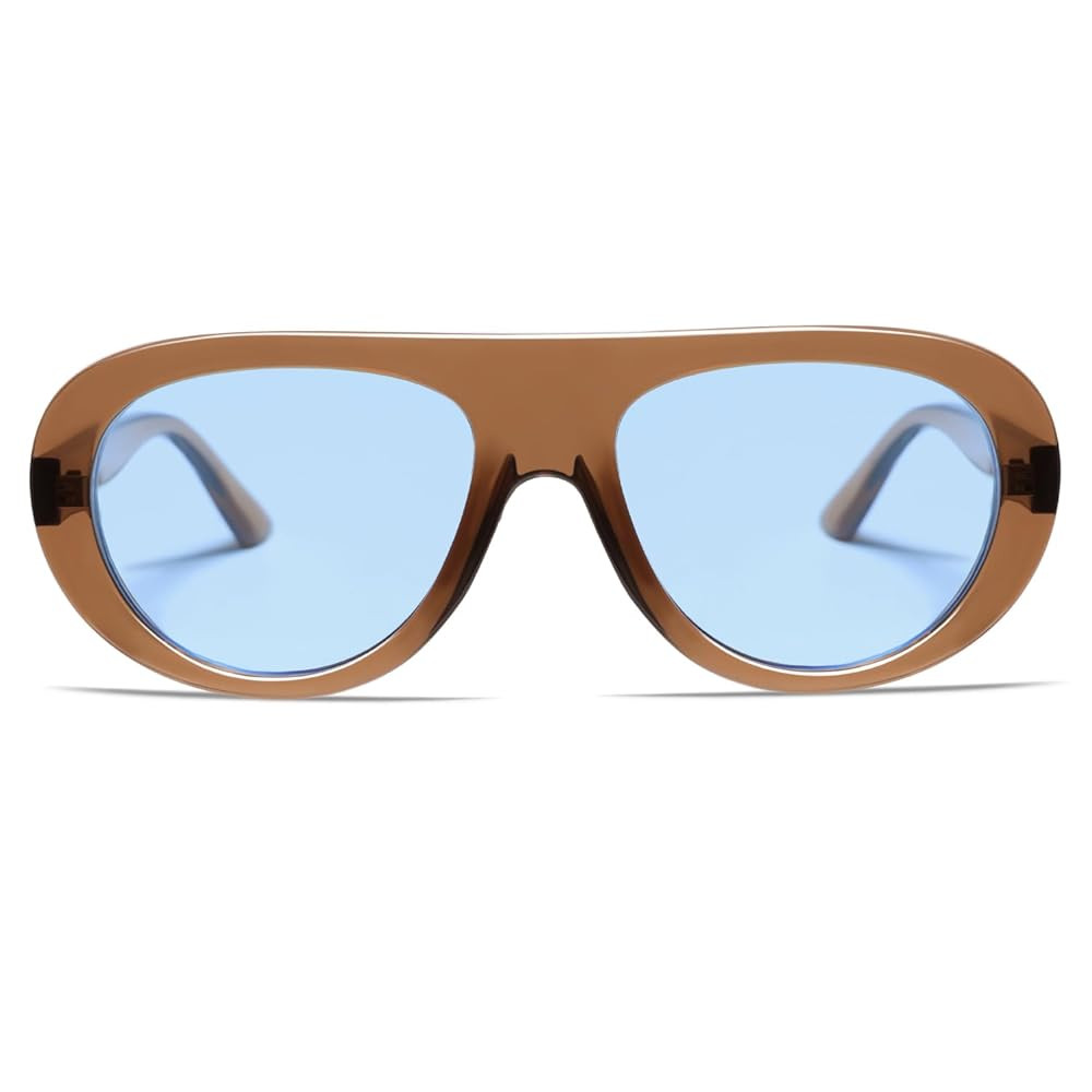 VANLINKER Retro Aviator Sunglasses for Women Chic Classic 70s Vintage Trendy 2025 Chunky UV400 Su... | Amazon (US)