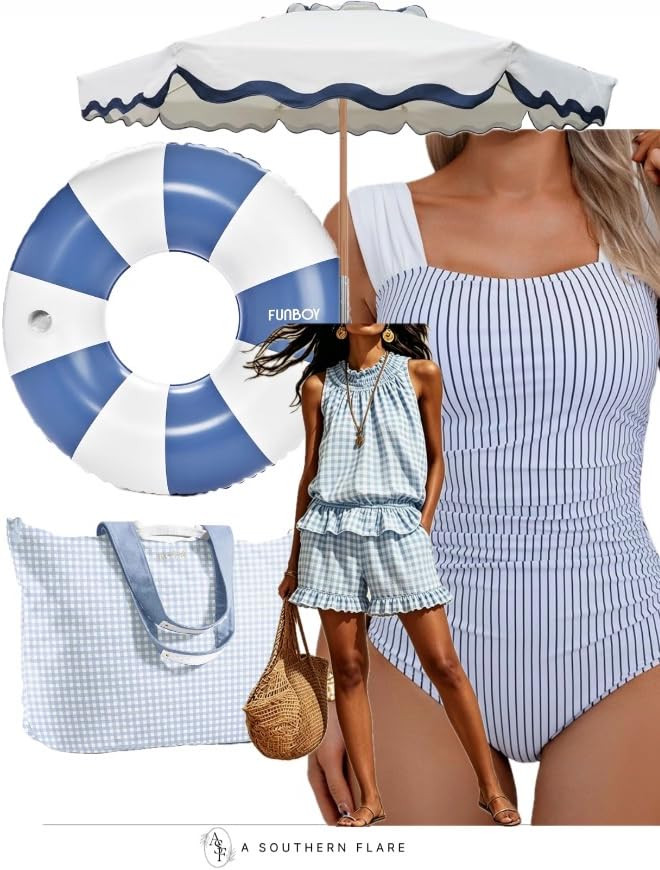 Summer essentials: beach totes, comfy swimwear, and a sun umbrella! Perfect for any vacation. #Su... | Amazon (US)