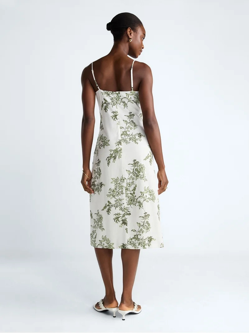 Scoop Women's and Women's Plus Sleeveless U-Ring Midi Dress, Sizes 0-18 | Walmart (US)