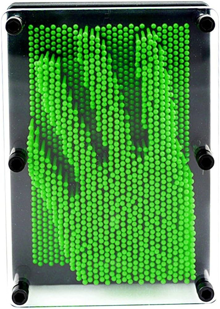 PowerTRC 3D Pin Art Sculpture Pin Impression Toy 8"X6" Hand Mold | Novelty Gifts | Green | Amazon (US)