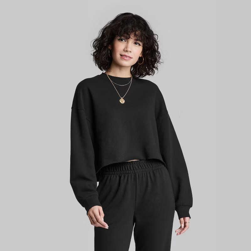 Women's Cropped Sweatshirt - Wild Fable™ | Target