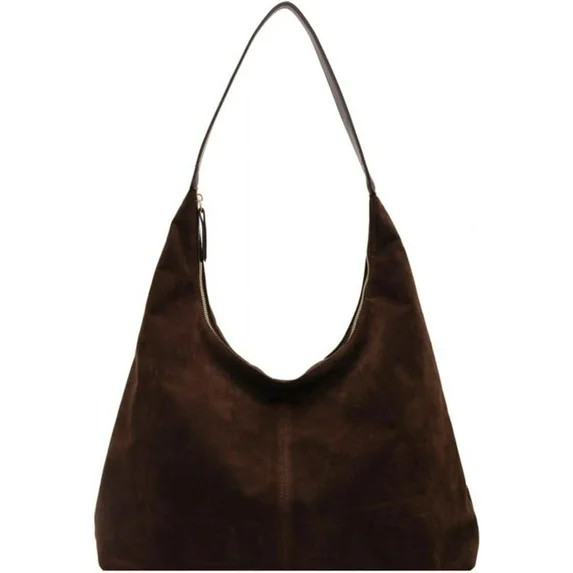 Trendy Suede Shoulder Bag Women Tote Bag Satchels Crossbody Purse Top-handle Travel College Work ... | Walmart (US)