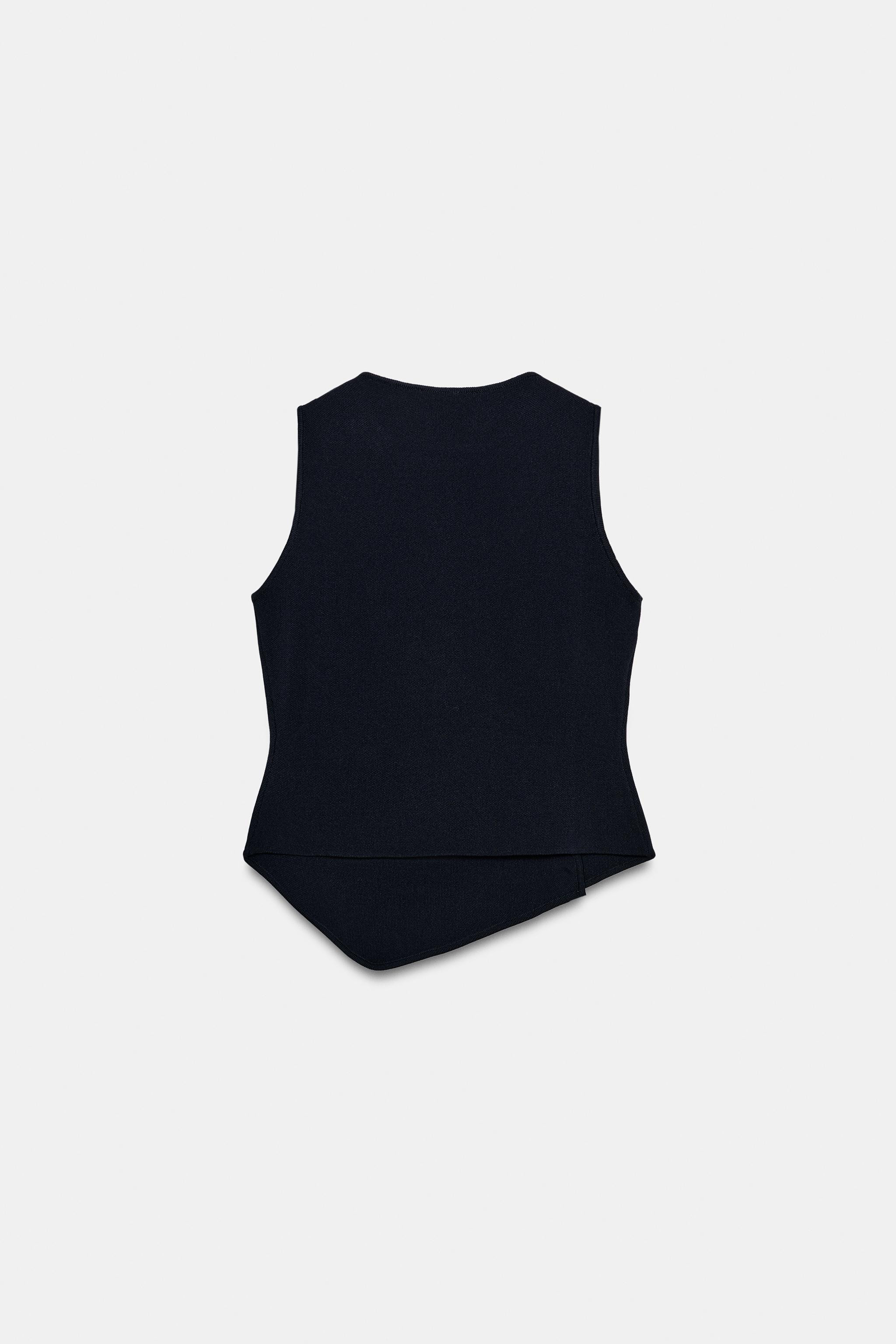 ASYMMETRIC CLOSURE KNIT TOP | Zara US