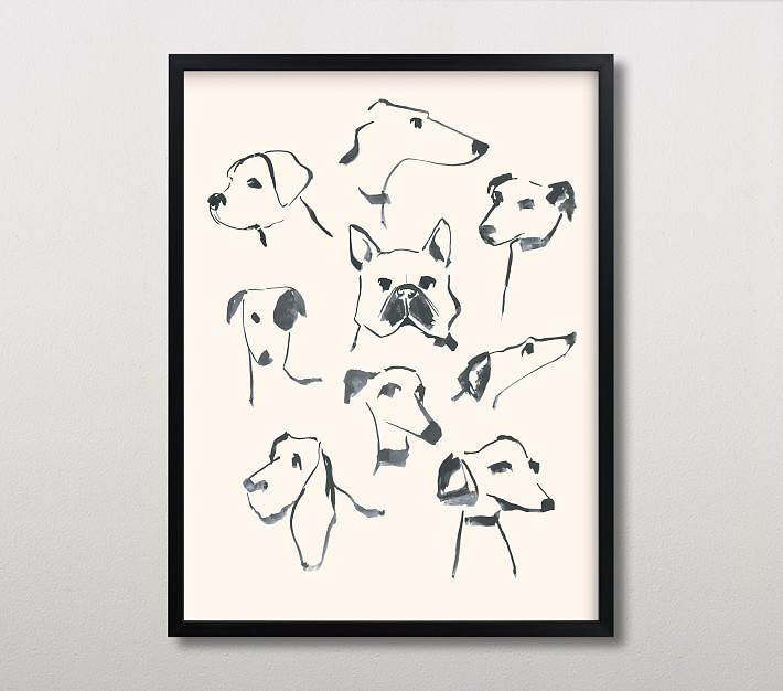 Minted® Dog Study Wall Art by Teju Reval | Pottery Barn Kids