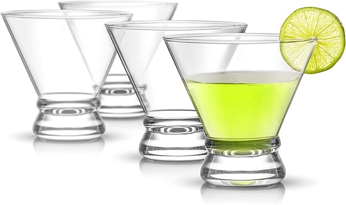 JoyJolt 4-Piece Afina Cocktail Glasses Set, Martini Glasses- 8-Ounces | Amazon (US)