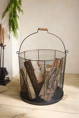 Iron Wire Log Basket | Terrain
