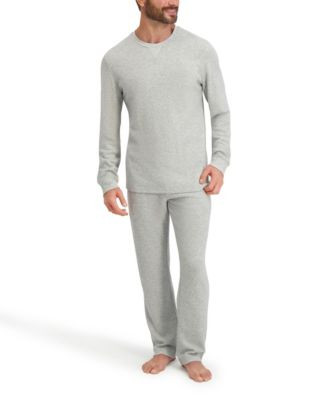 Hanes Men's Waffle Crew Neck Sleep Set - Macy's | Macy's