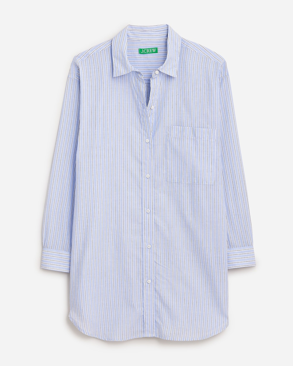 Button-up cotton voile shirt in stripe | J. Crew US