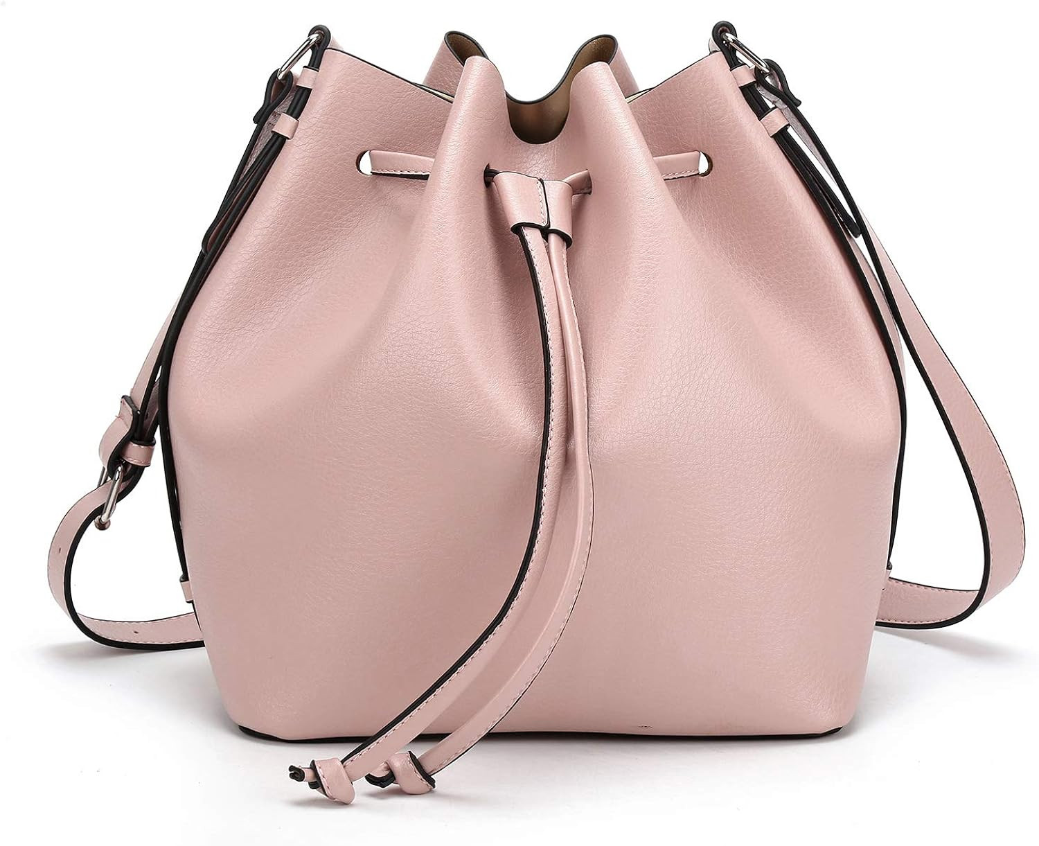 AFKOMST Drawstring Bucket Bags for Women,Over Shoulder Purse Crossbody and Handbags with 1 Zip Po... | Amazon (US)