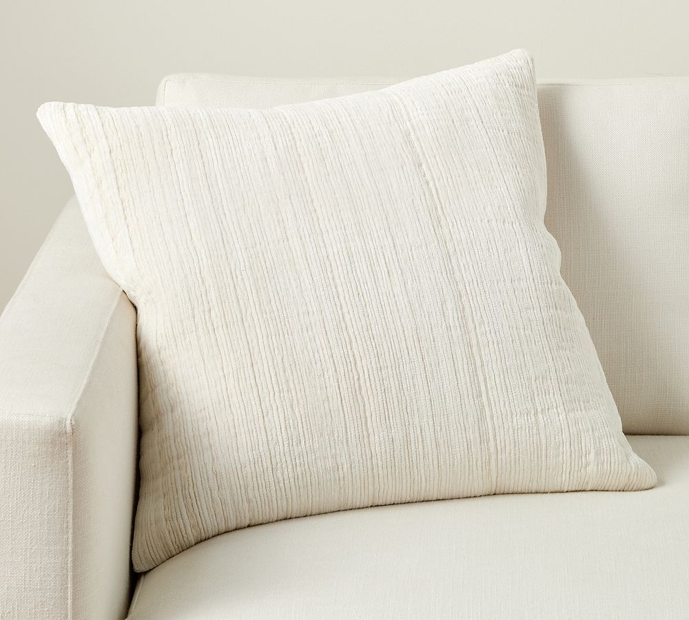 Textured Chenille Throw Pillow | Pottery Barn (US)