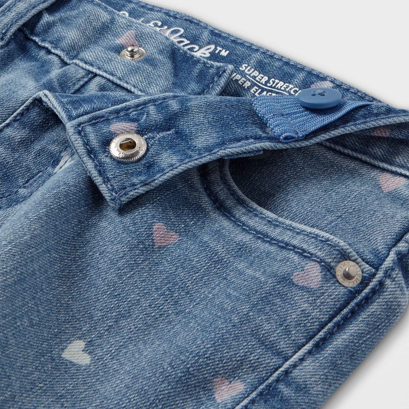 Toddler Girls' Heart Cutoff Jean Shorts - Cat & Jack™ Blue | Target