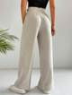 SHEIN EZwear Solid Elastic Waist Straight Leg Pants | SHEIN