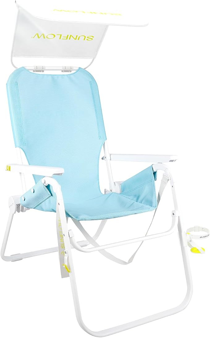 The Tall Sand Dune Premium Beach Chair, Portable, Rust-Resistant, Adjustable Reclining Lounger wi... | Amazon (US)