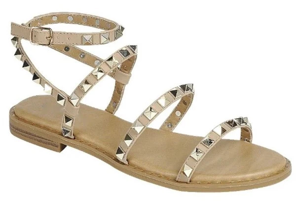 Taupe Studded Sandal | Gunny Sack and Co