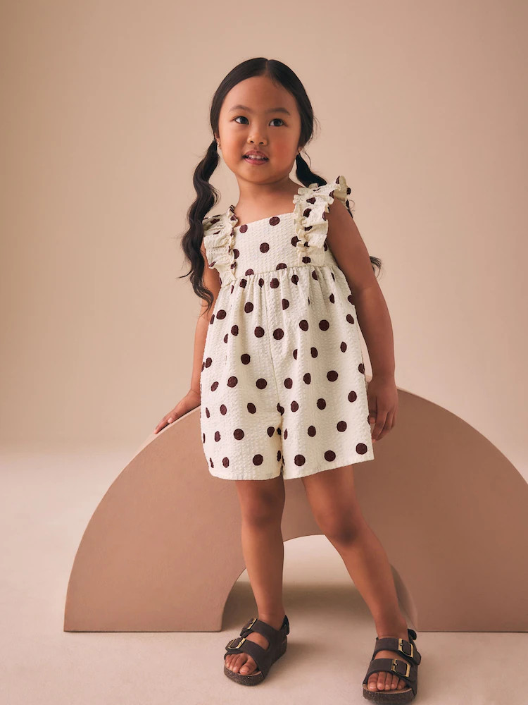 Multi Polka Dot Frill Sleeve Playsuit (3mths-7yrs) | Next US