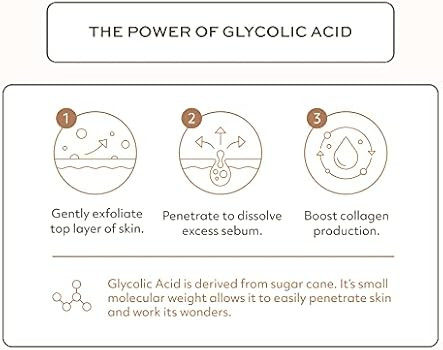 Glycolic Acid Face Wash, Exfoliating Facial Cleanser For Facial Skin Care, Acne Treatment Face Sc... | Amazon (US)